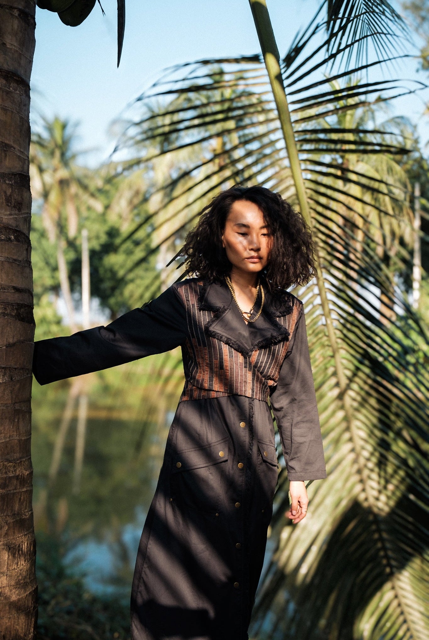 Upcycled Copenhagen Trench - Black Copper - CiceroniTrench CoatThe Terra Tribe