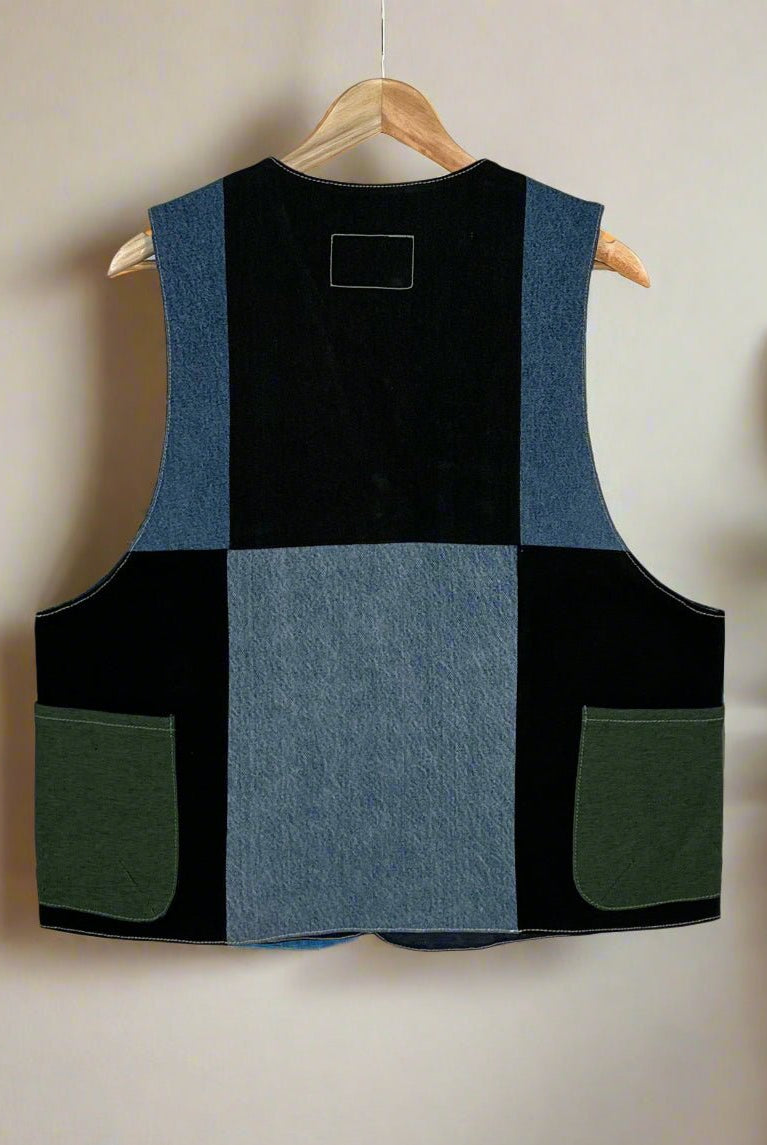 Upcycled Denim Gilet Jacket | 187 - CiceroniJacketsUn Denim