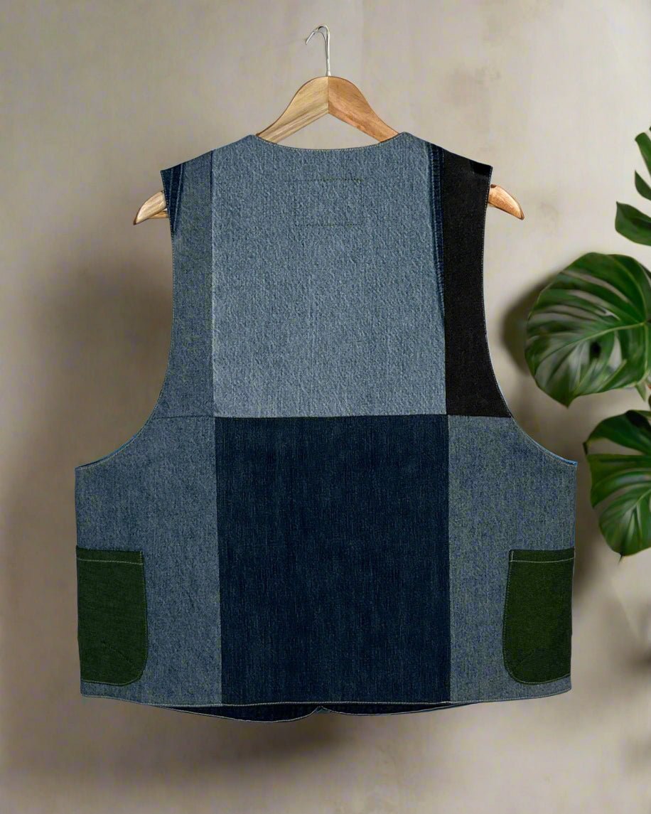 Upcycled Denim Gilet Jacket | 199 - CiceroniJacketsUn Denim