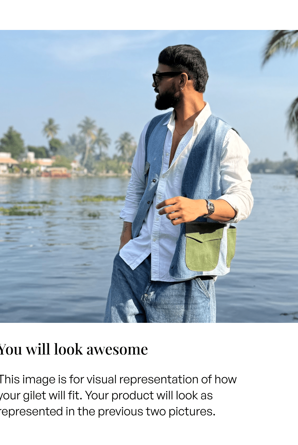 Upcycled Denim Gilet Jacket | G156 - CiceroniJacketsUn Denim