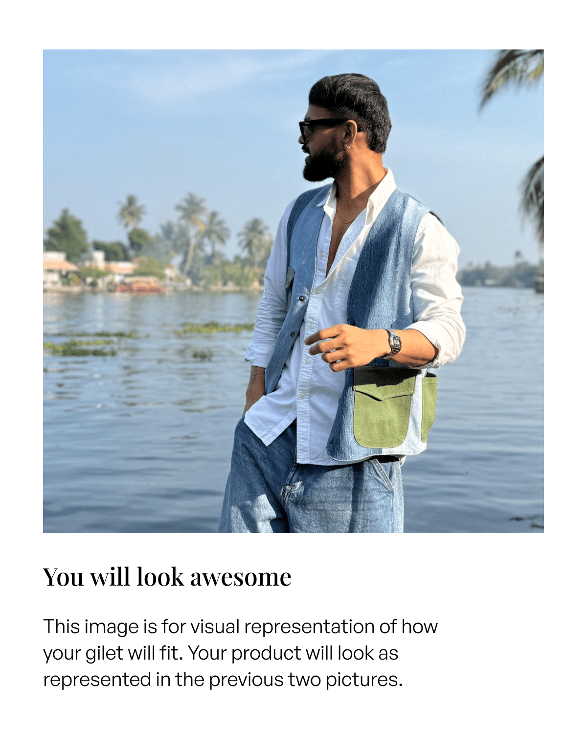 Upcycled Denim Gilet Jacket | G156 - CiceroniJacketsUn Denim