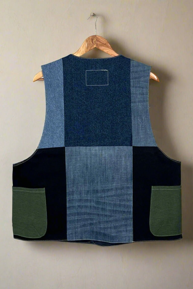 Upcycled Denim Gilet Jacket | G156 - CiceroniJacketsUn Denim