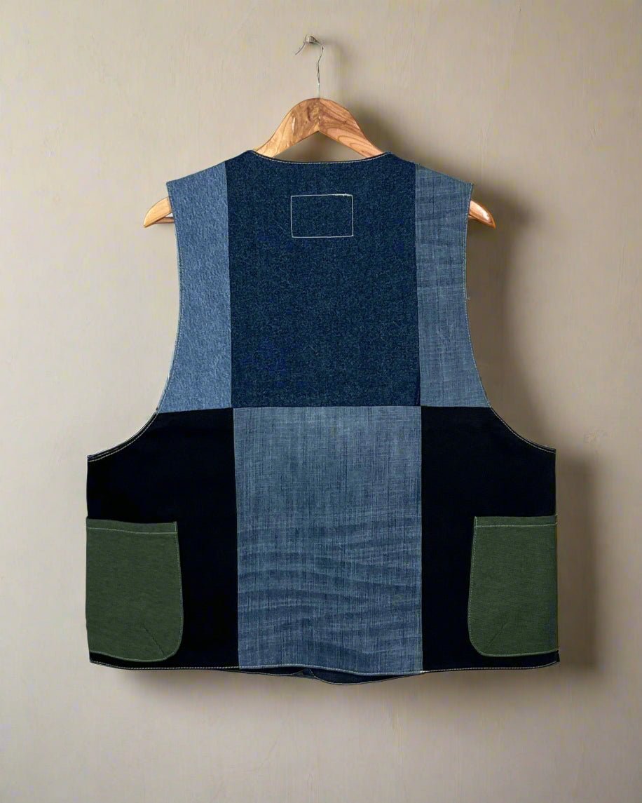 Upcycled Denim Gilet Jacket | G156 - CiceroniJacketsUn Denim