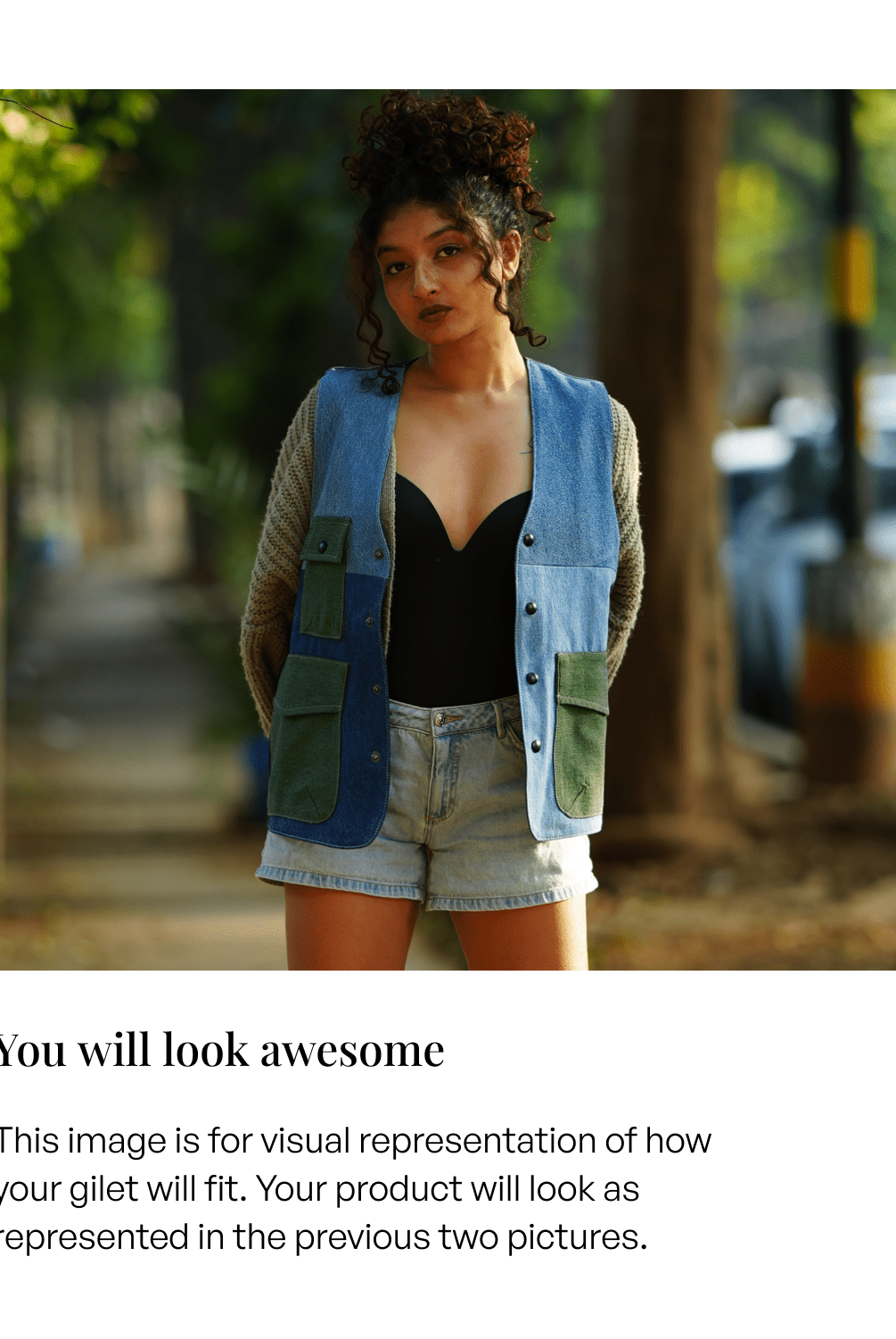 Upcycled Denim Gilet Jacket | G164 - CiceroniJacketsUn Denim