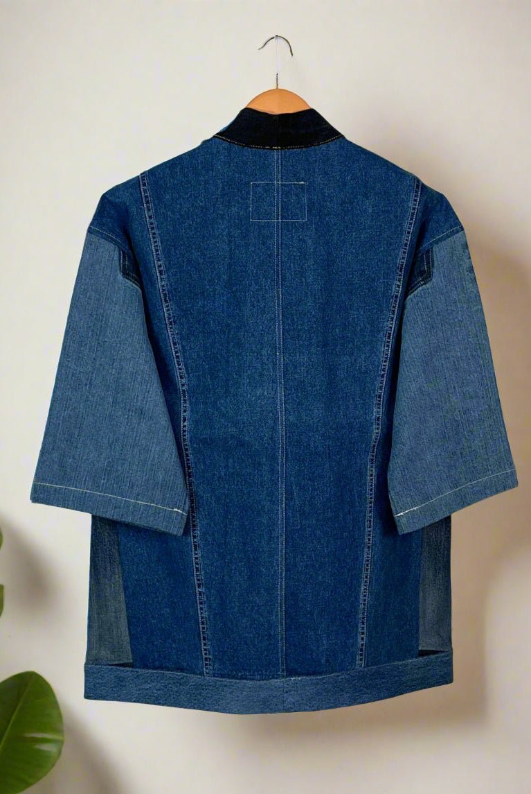 Upcycled Denim Kimono Jacket | 194 - CiceroniKimonoUn Denim