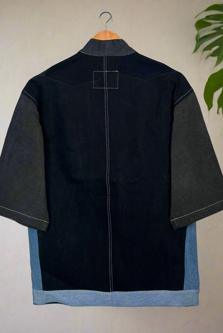 Upcycled Denim Kimono Jacket | 195 - CiceroniKimonoUn Denim