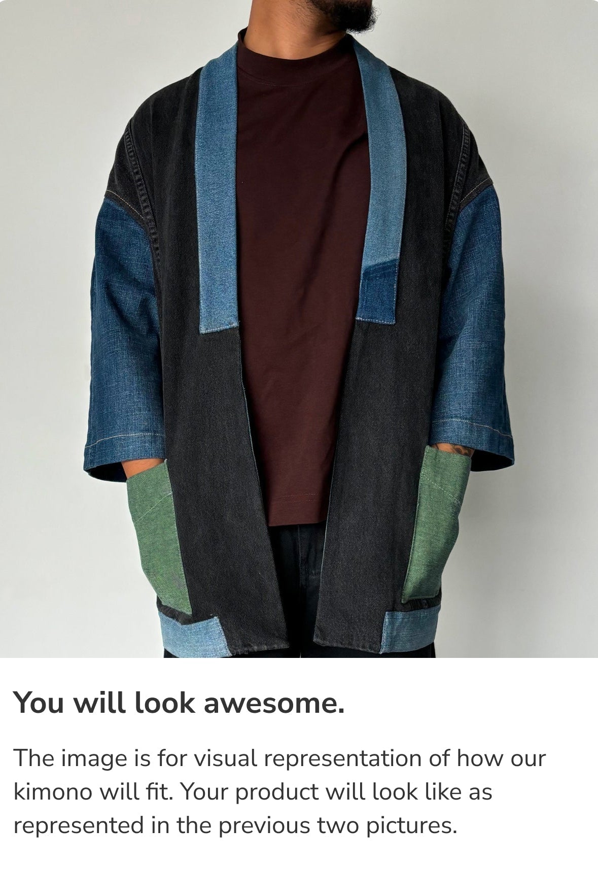 Upcycled Denim Kimono Jacket | 201 - CiceroniKimonoUn Denim