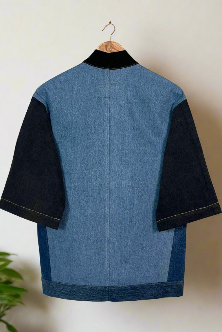 Upcycled Denim Kimono Jacket | 216 - CiceroniKimonoUn Denim