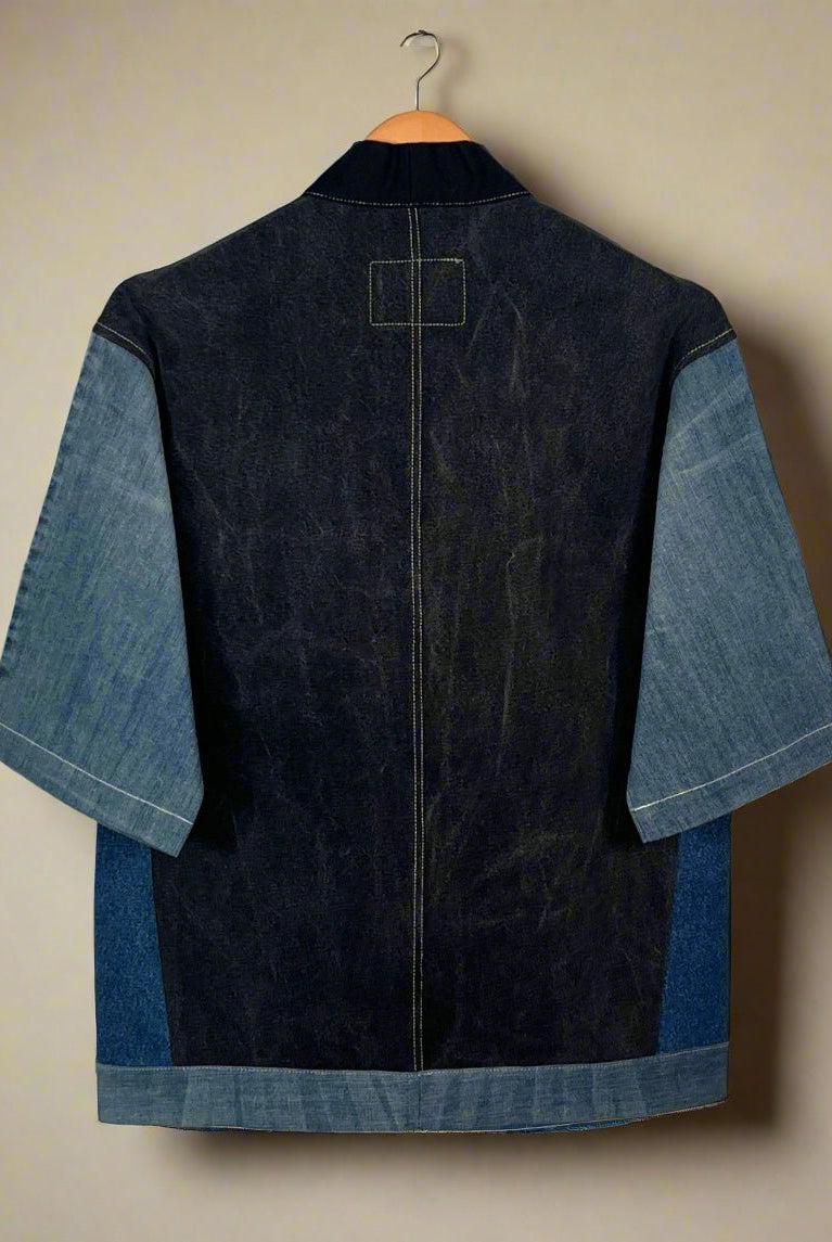 Upcycled Denim Kimono Jacket | K219 - CiceroniKimonoUn Denim