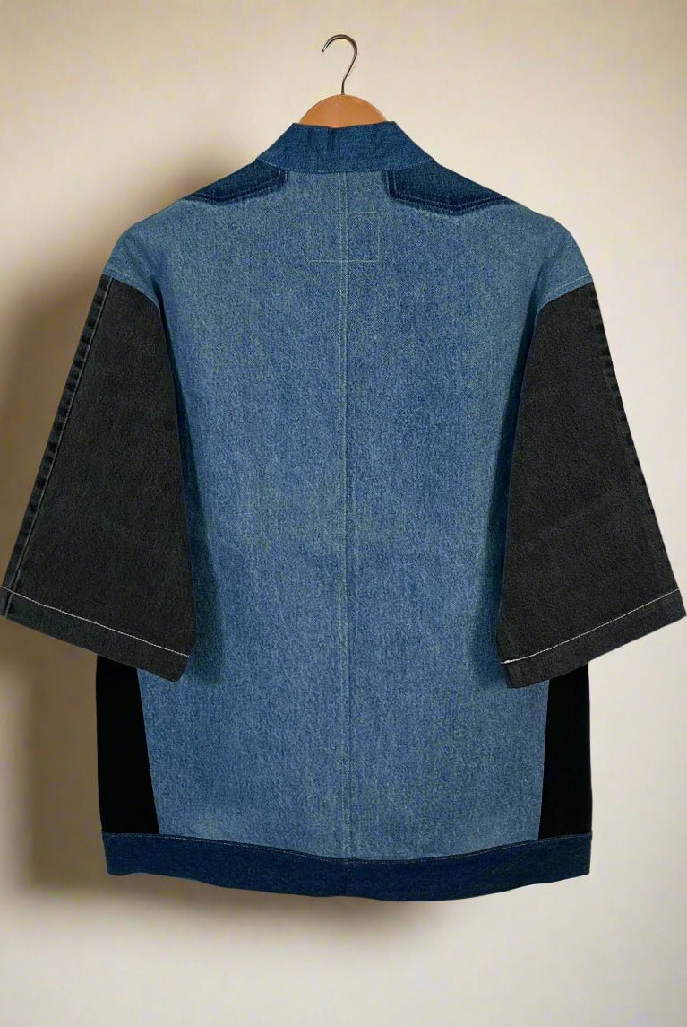 Upcycled Denim Kimono Jacket | K221 - CiceroniKimonoUn Denim