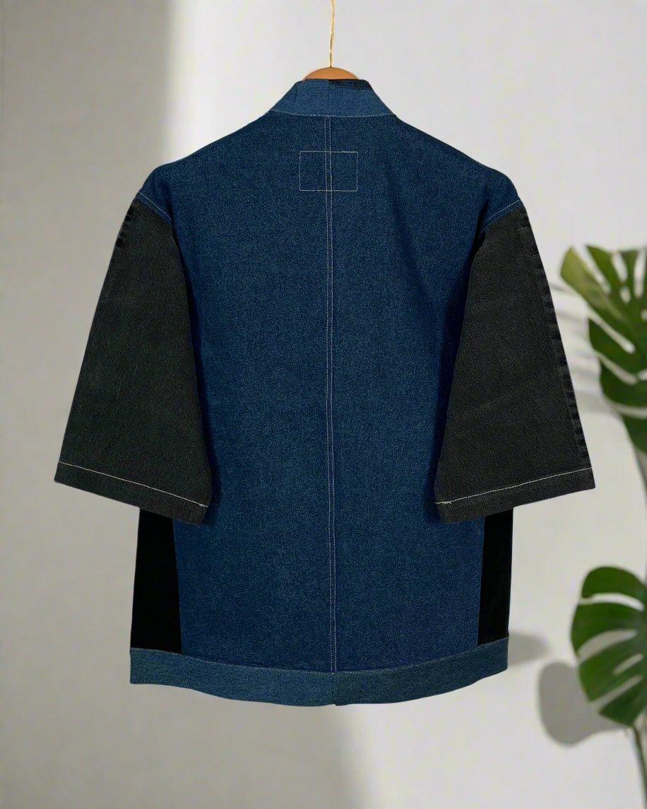Upcycled Denim Kimono Jacket | K222 - CiceroniKimonoUn Denim