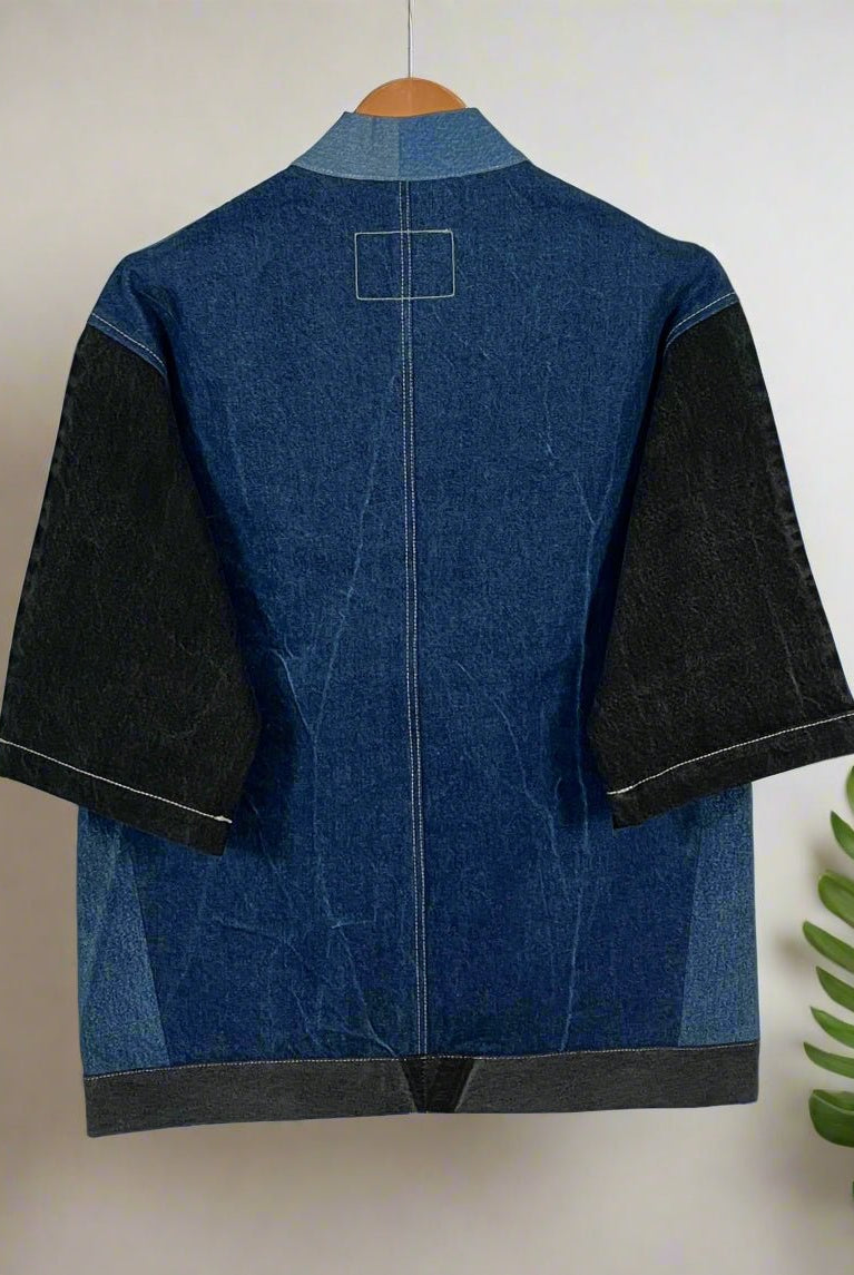 Upcycled Denim Kimono Jacket | K224 - CiceroniKimonoUn Denim