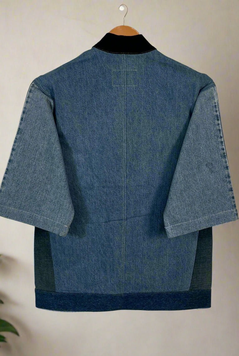 Upcycled Denim Kimono Jacket | K225 - CiceroniKimonoUn Denim