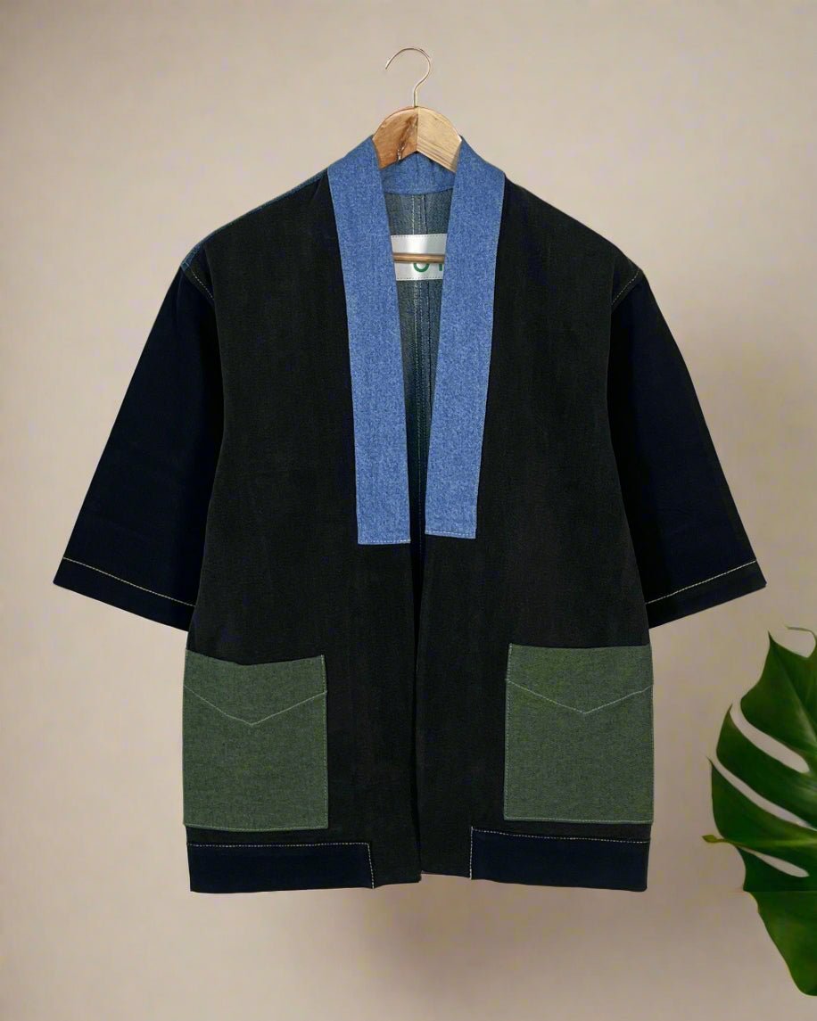 Upcycled Denim Kimono Jacket | K235 - CiceroniKimonoUn Denim