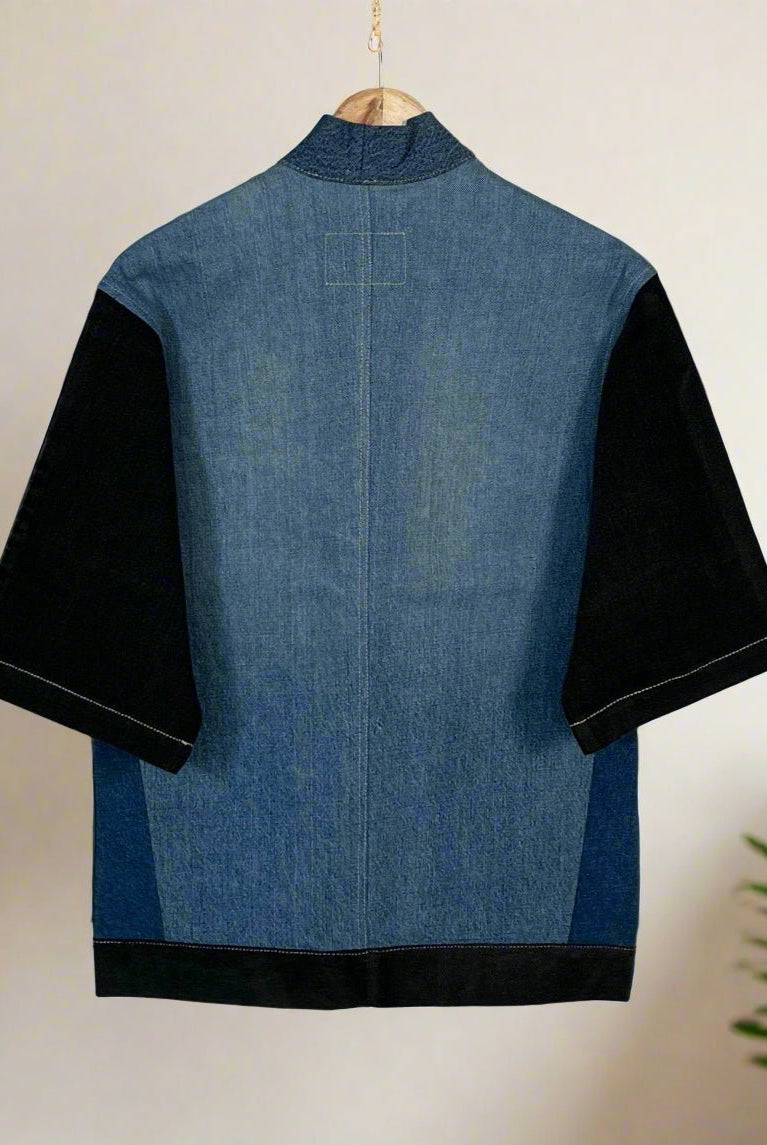 Upcycled Denim Kimono Jacket | K238 - CiceroniKimonoUn Denim