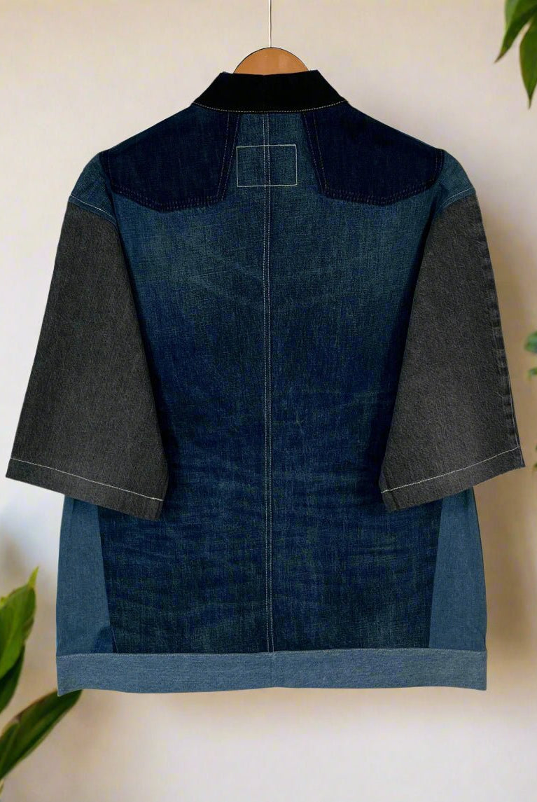 Upcycled Denim Kimono Jacket | K239 - CiceroniKimonoUn Denim