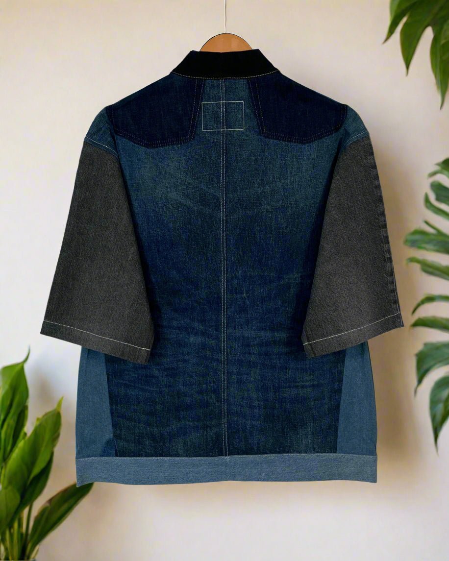 Upcycled Denim Kimono Jacket | K239 - CiceroniKimonoUn Denim