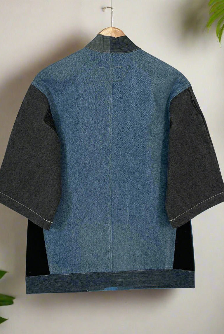 Upcycled Denim Kimono Jacket | K240 - CiceroniKimonoUn Denim