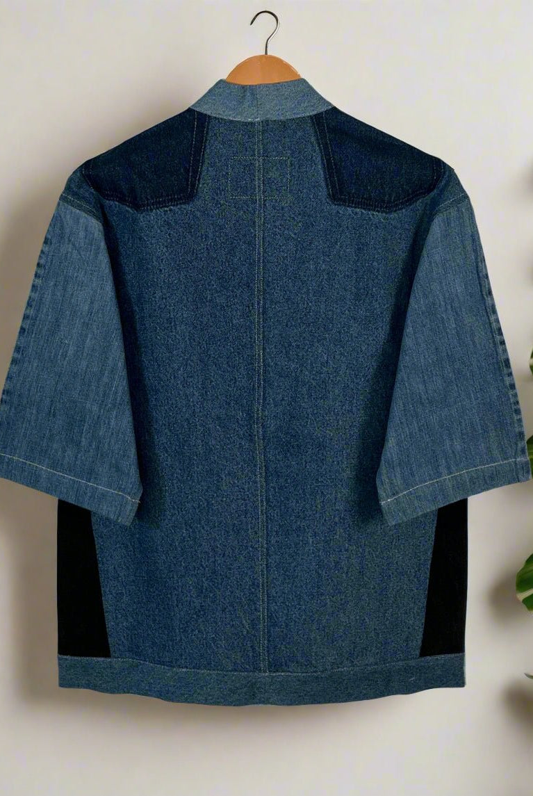 Upcycled Denim Kimono Jacket | K243 - CiceroniKimonoUn Denim