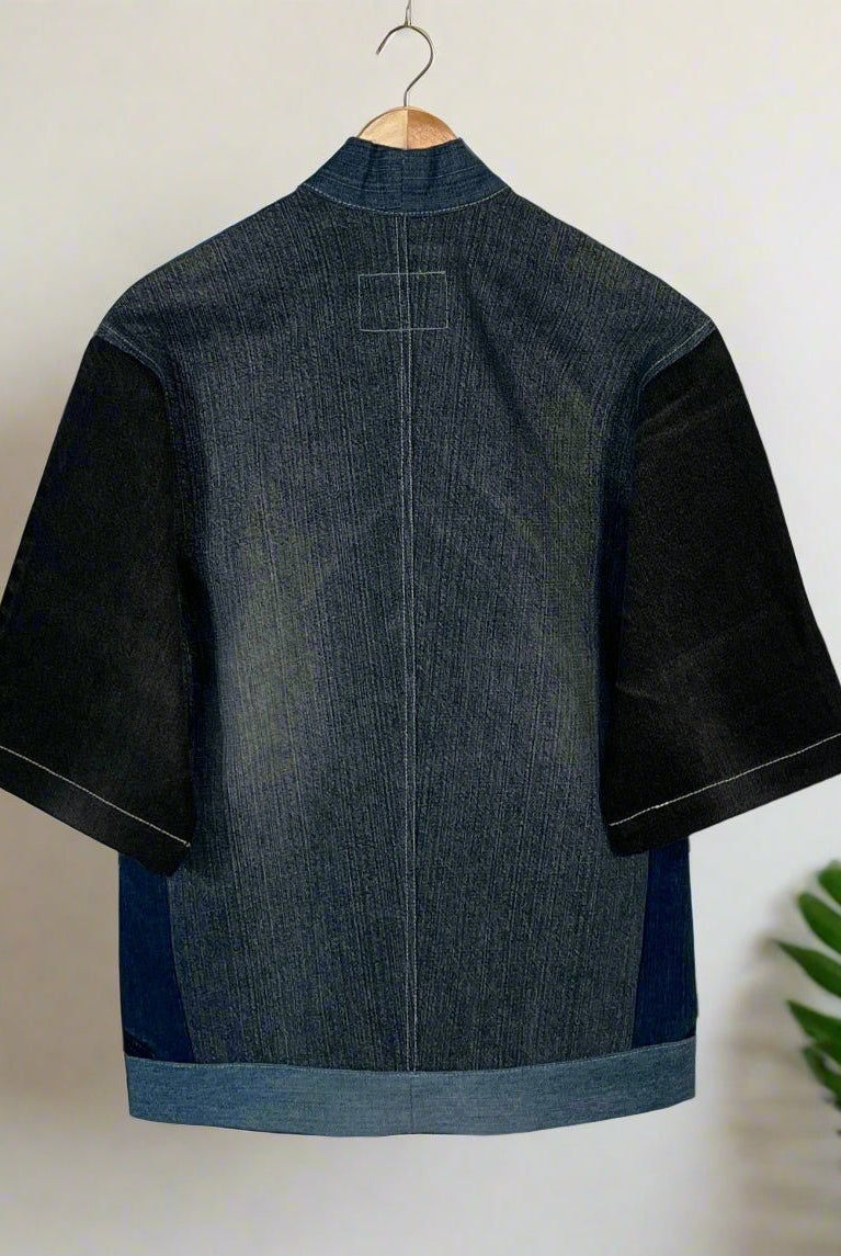 Upcycled Denim Kimono Jacket | K247 - CiceroniKimonoUn Denim