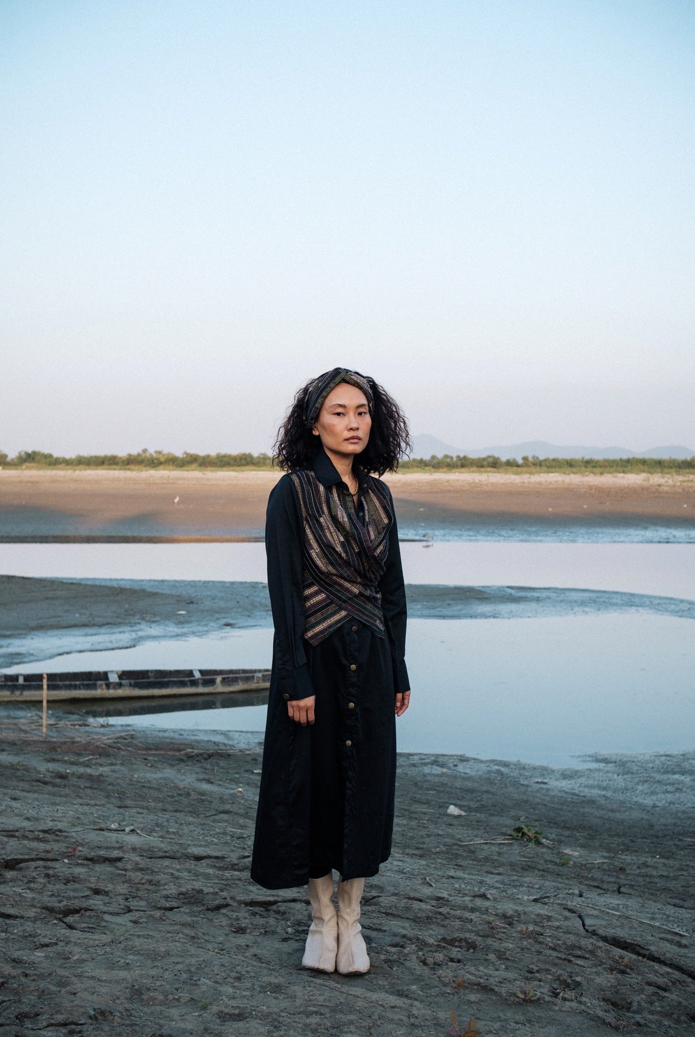 Upcycled Seattle Wrap Long Dress - Green - CiceroniDressesThe Terra Tribe