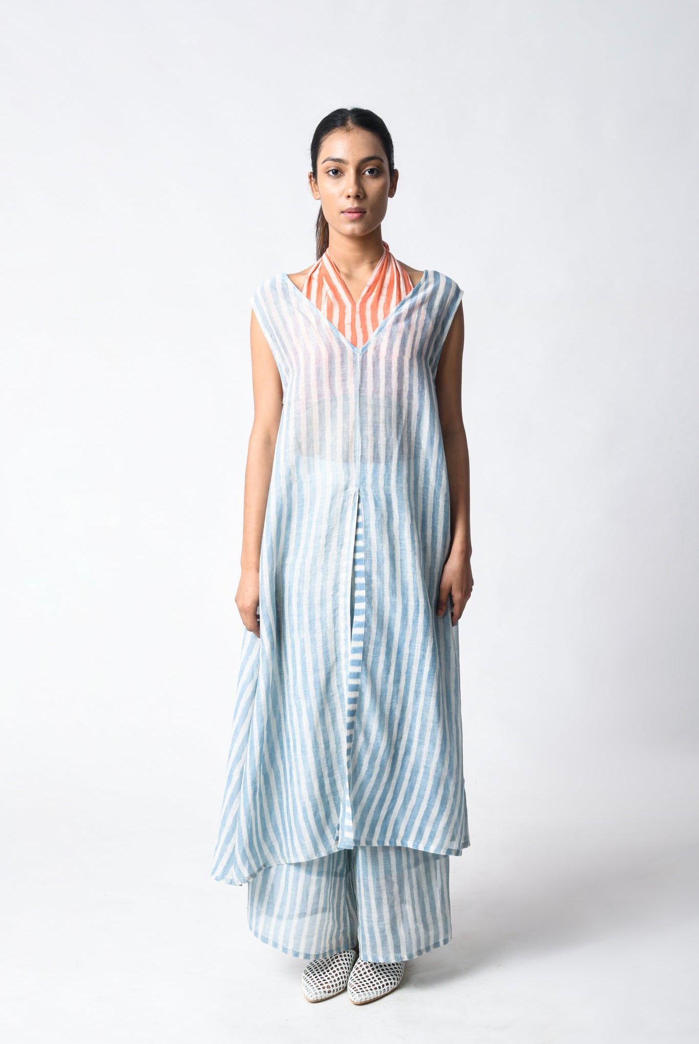 V - Tunic Sky Set - CiceroniKurta Set, Everyday WearJayati Goenka