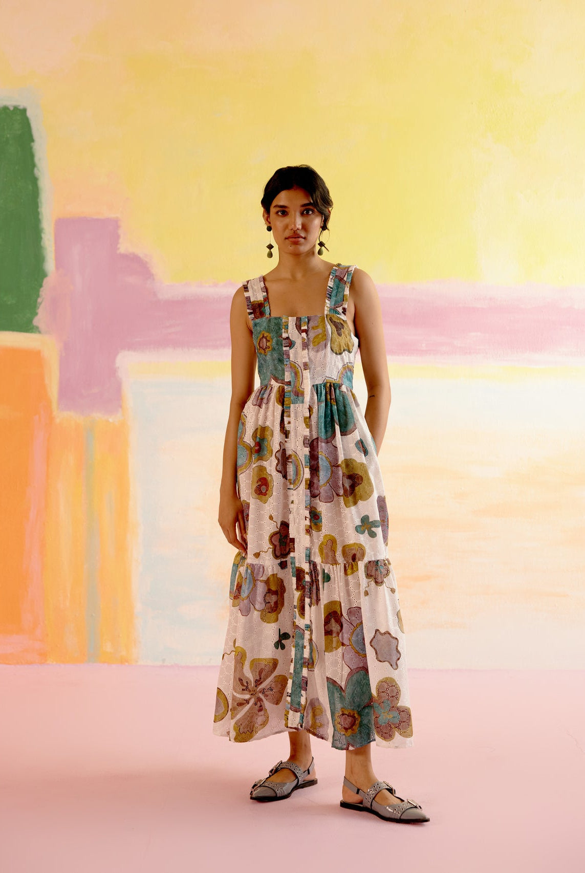 Valentine Dress in Joy of Life Print - CiceroniDressesHappi Space