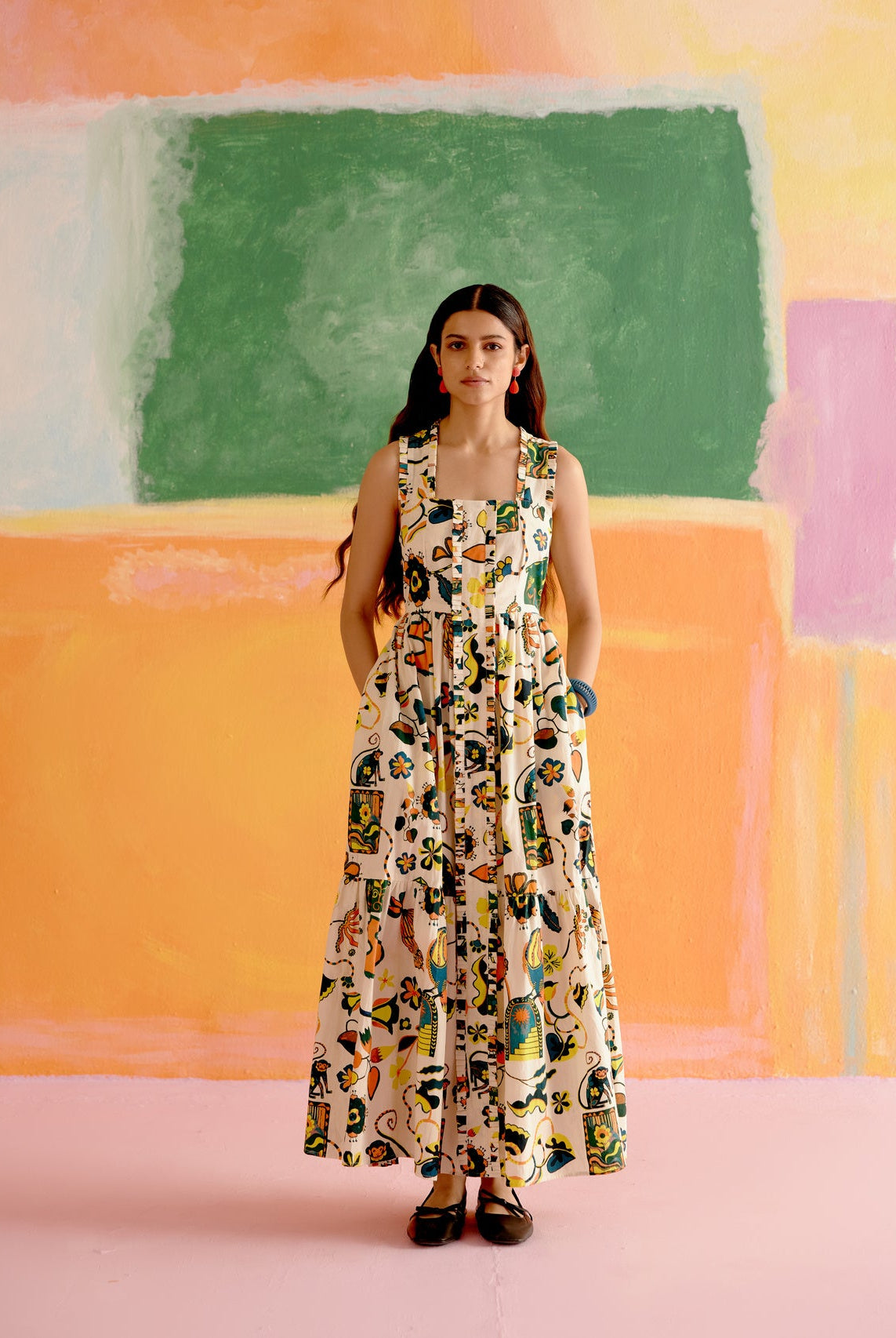 Valentine Maxi Dress in Kakapo Print - CiceroniDressesHappi Space