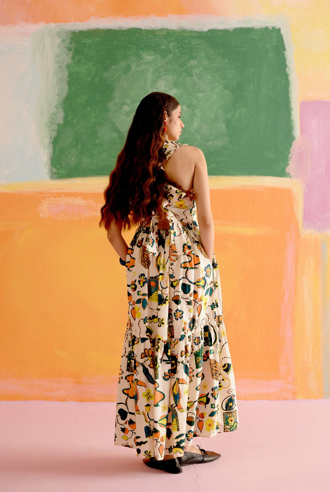 Valentine Maxi Dress in Kakapo Print - CiceroniDressesHappi Space