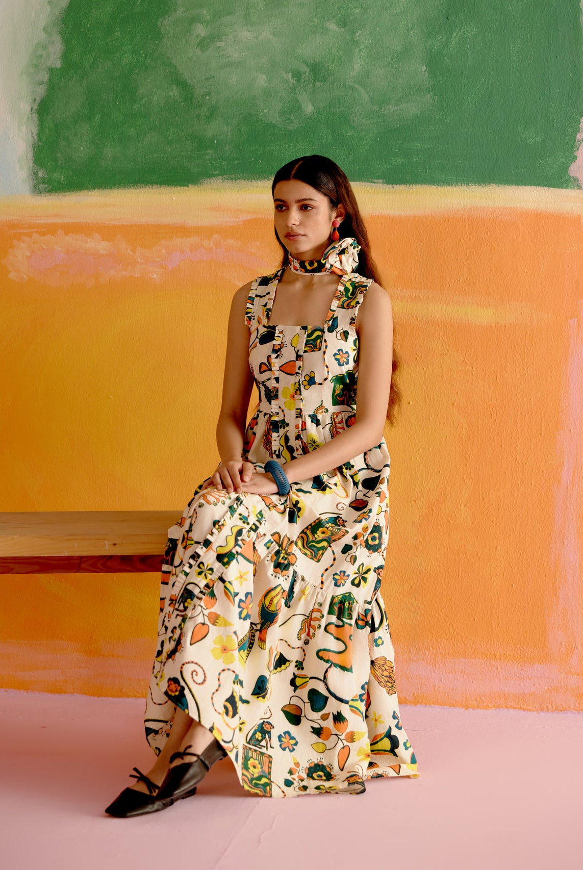 Valentine Maxi Dress in Kakapo Print - CiceroniDressesHappi Space