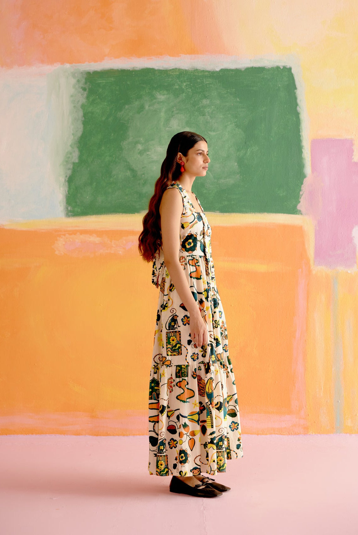 Valentine Maxi Dress in Kakapo Print - CiceroniDressesHappi Space