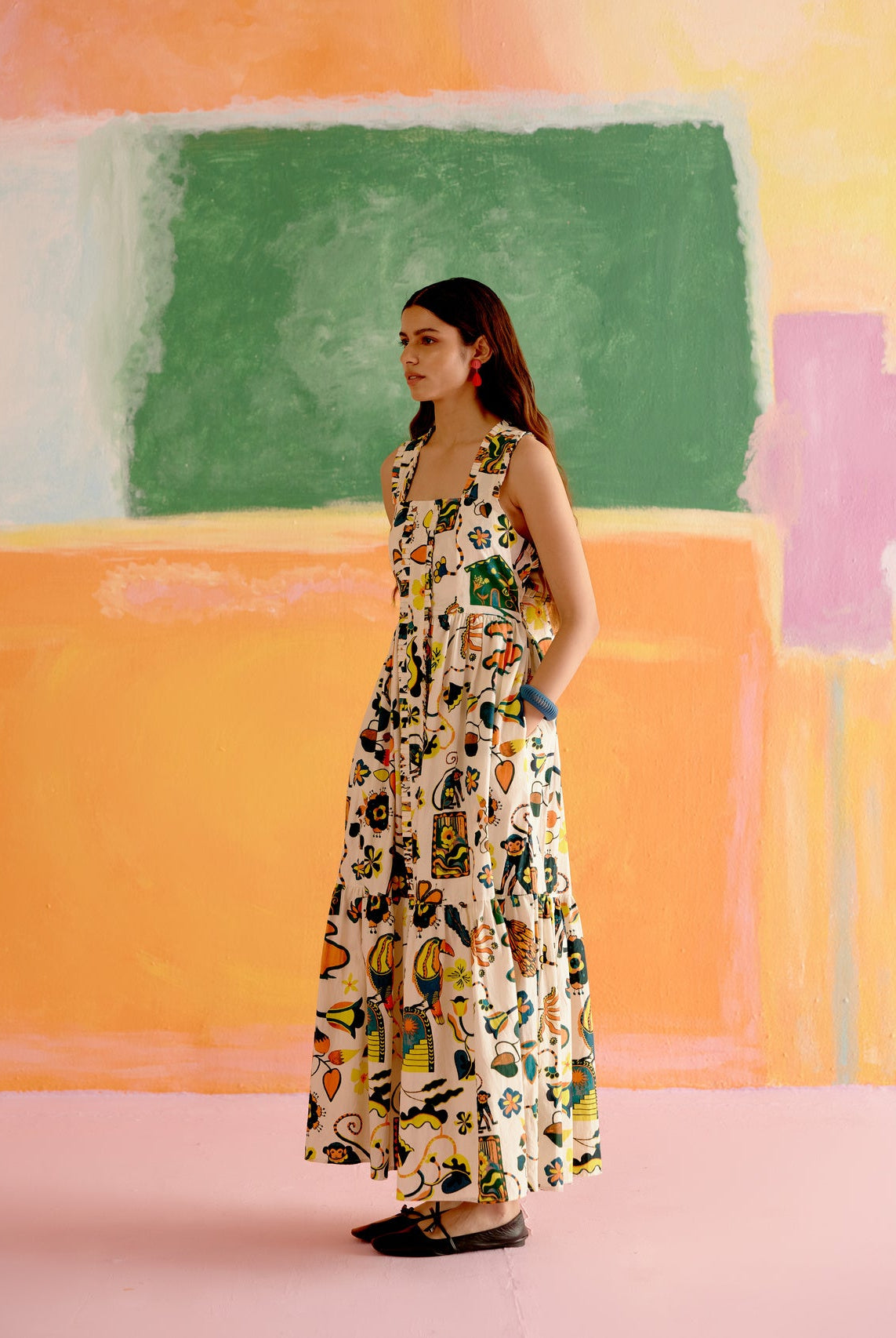 Valentine Maxi Dress in Kakapo Print - CiceroniDressesHappi Space