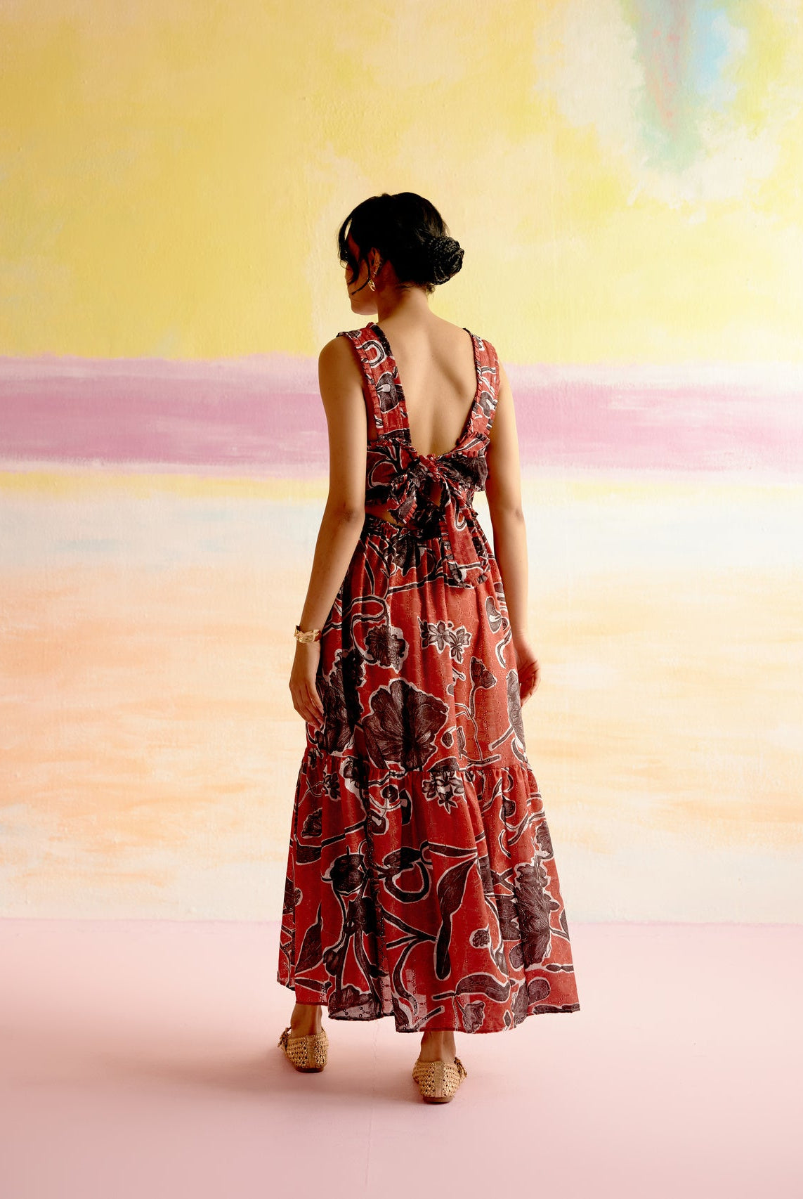 Valentine Maxi Dress Red Jardin - CiceroniDressesHappi Space