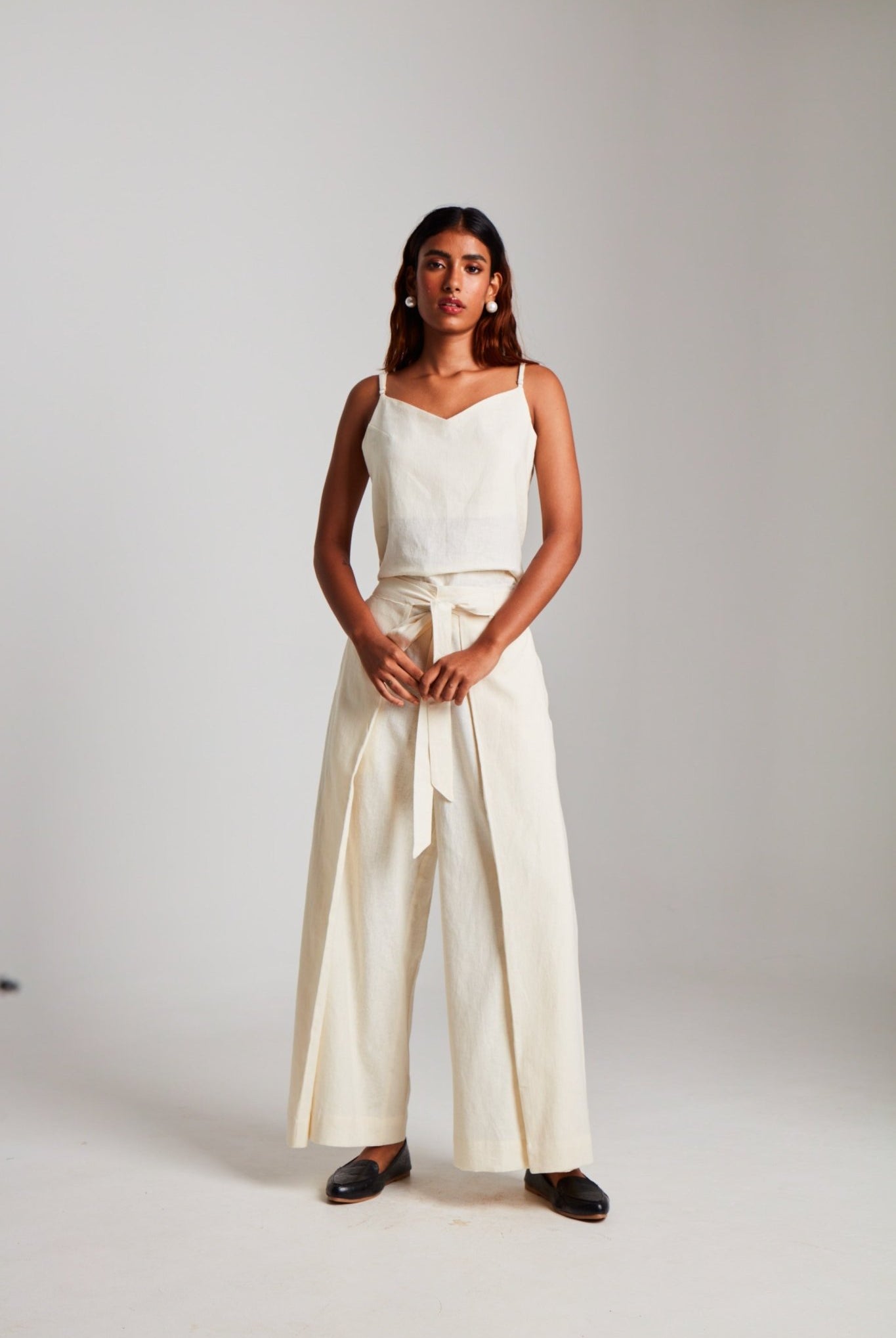 Vanilla Co - Linen Camisole Top & Wrap Pants - CiceroniCo - ord SetSaphed