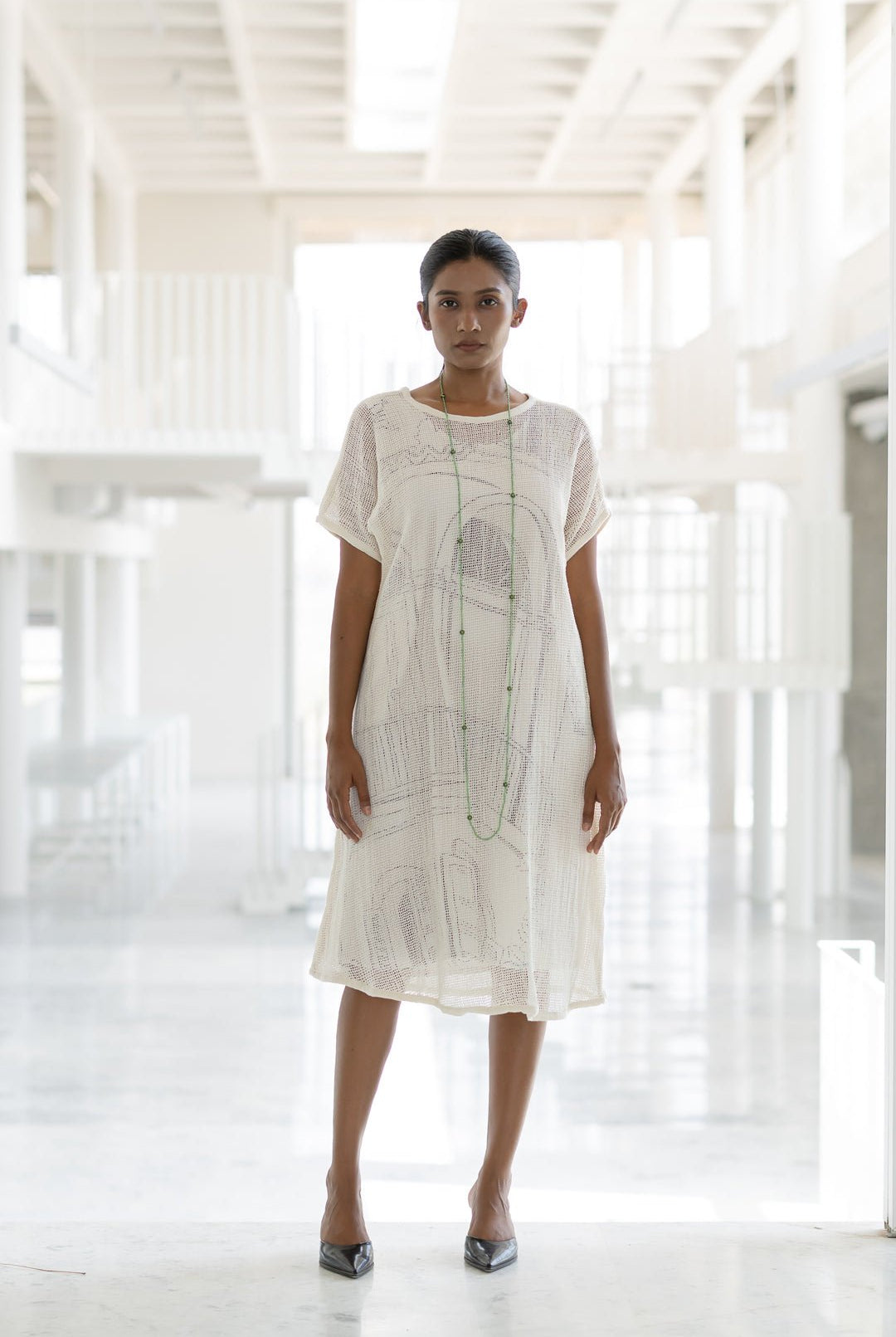 Vanilla Mesh Dress with Vistas Slip - CiceroniDressesSilai Studio