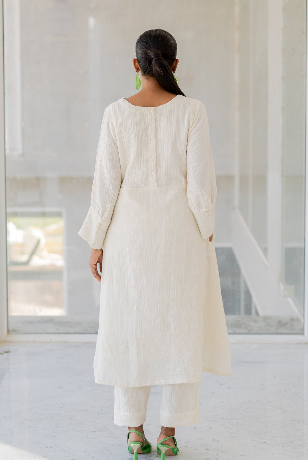 Vanilla Mist Embroidered Kurta Set - CiceroniKurta Set, Everyday WearSilai Studio