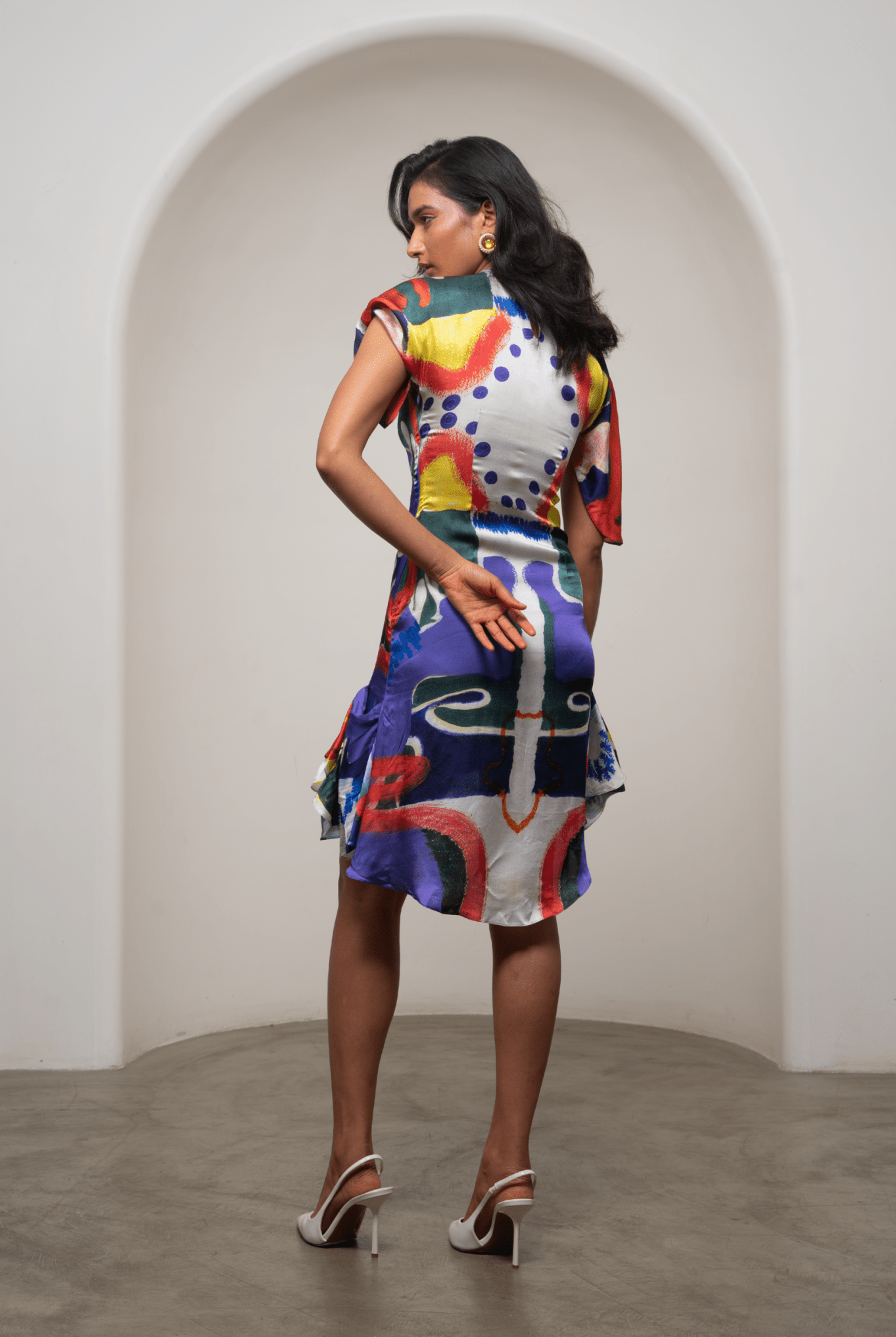 Varen Draped Mini Dress - CiceroniDressesAdvait
