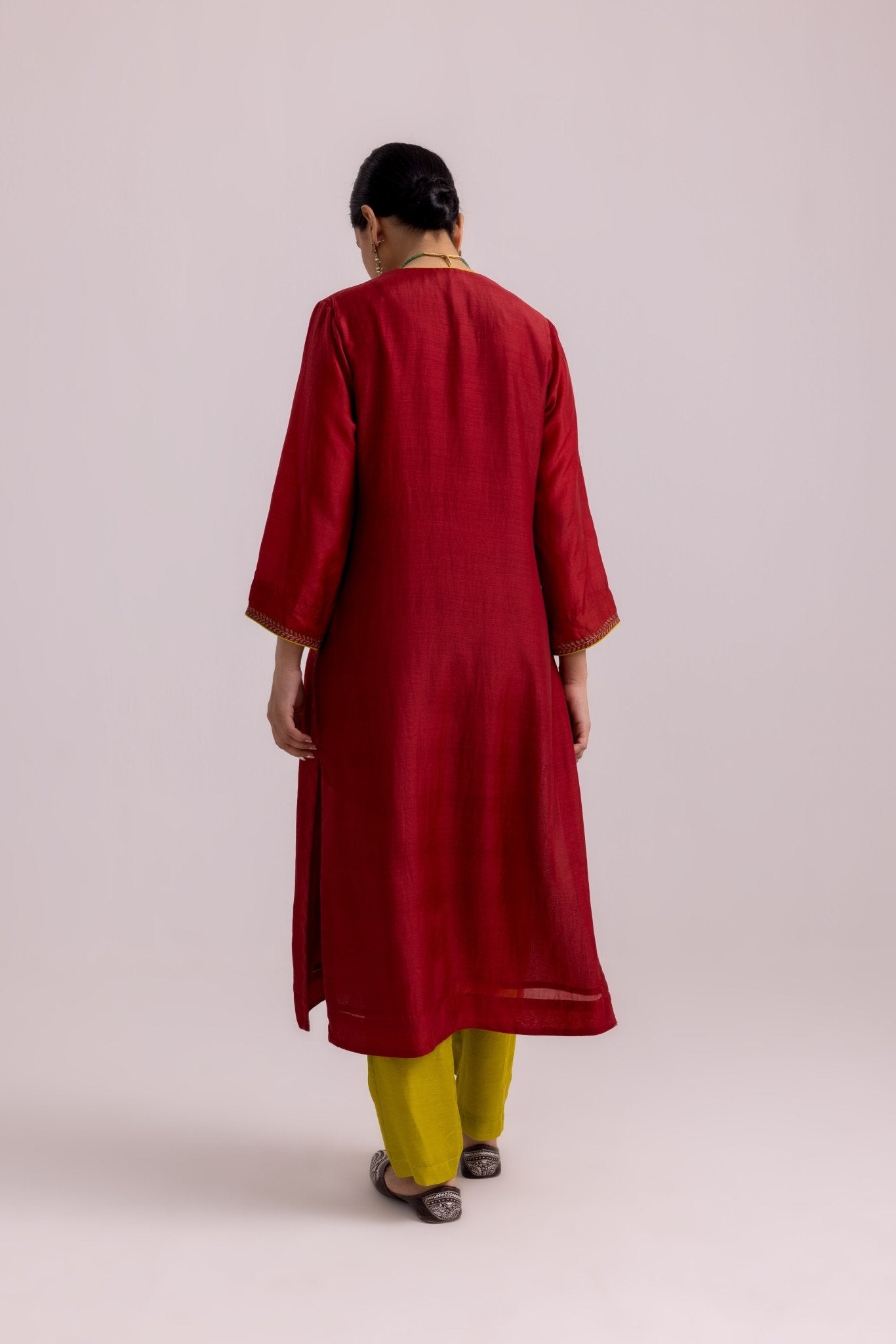 Veena Kurta Dupatta Set - Red - CiceroniKurta Set, Festive WearLabel Shreya Sharma