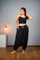 Veer – Black Drop Crotch Pant - CiceroniPantsPrathaa