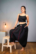 Veer – Black Drop Crotch Pant - CiceroniPantsPrathaa
