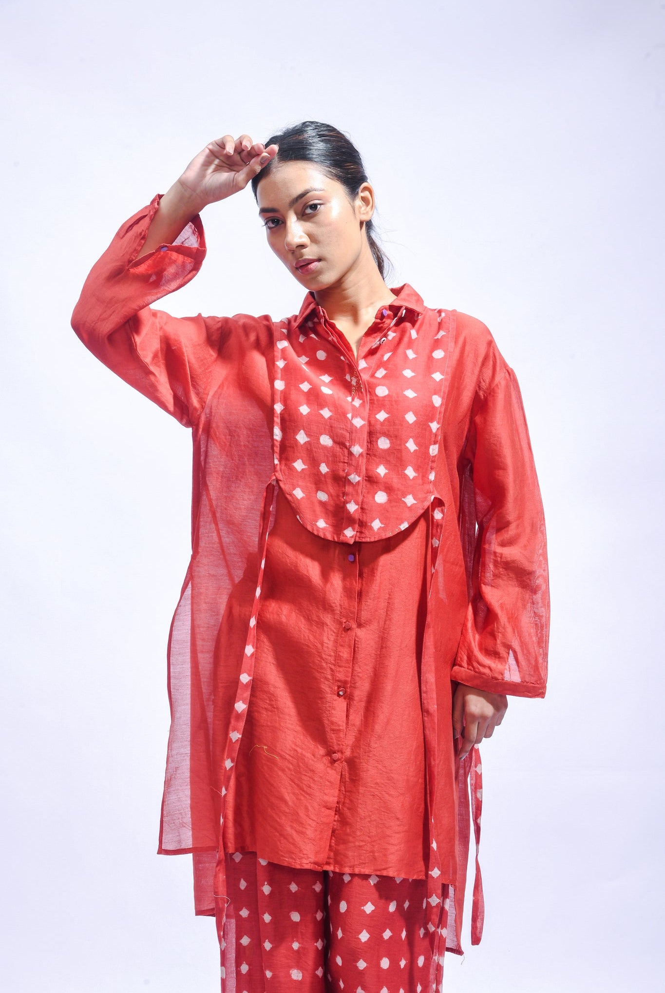 Vermilion Geometry Set - CiceroniKurta Set, Everyday WearJayati Goenka