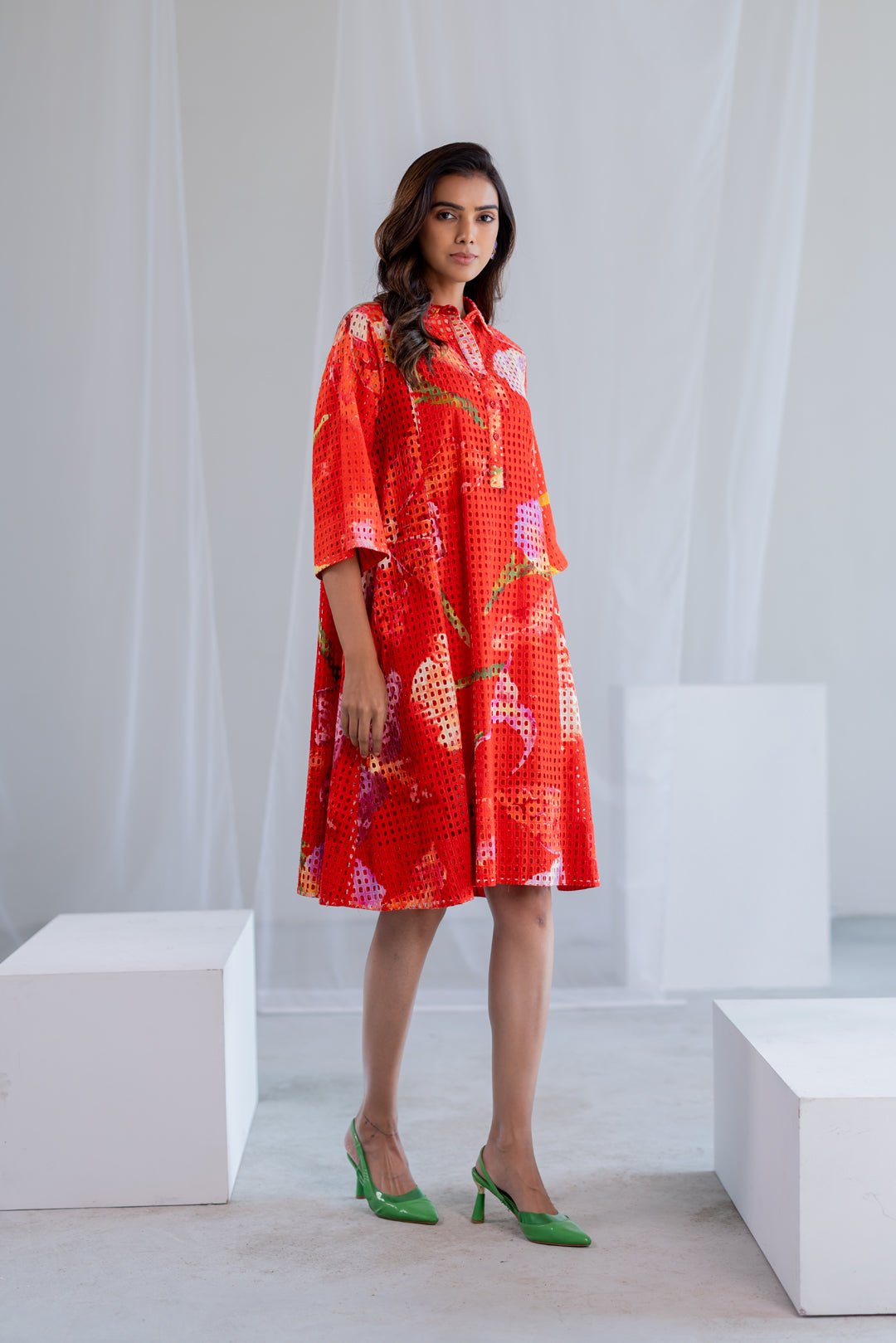 Vermilion Orchids Dress - CiceroniDressesSilai Studio