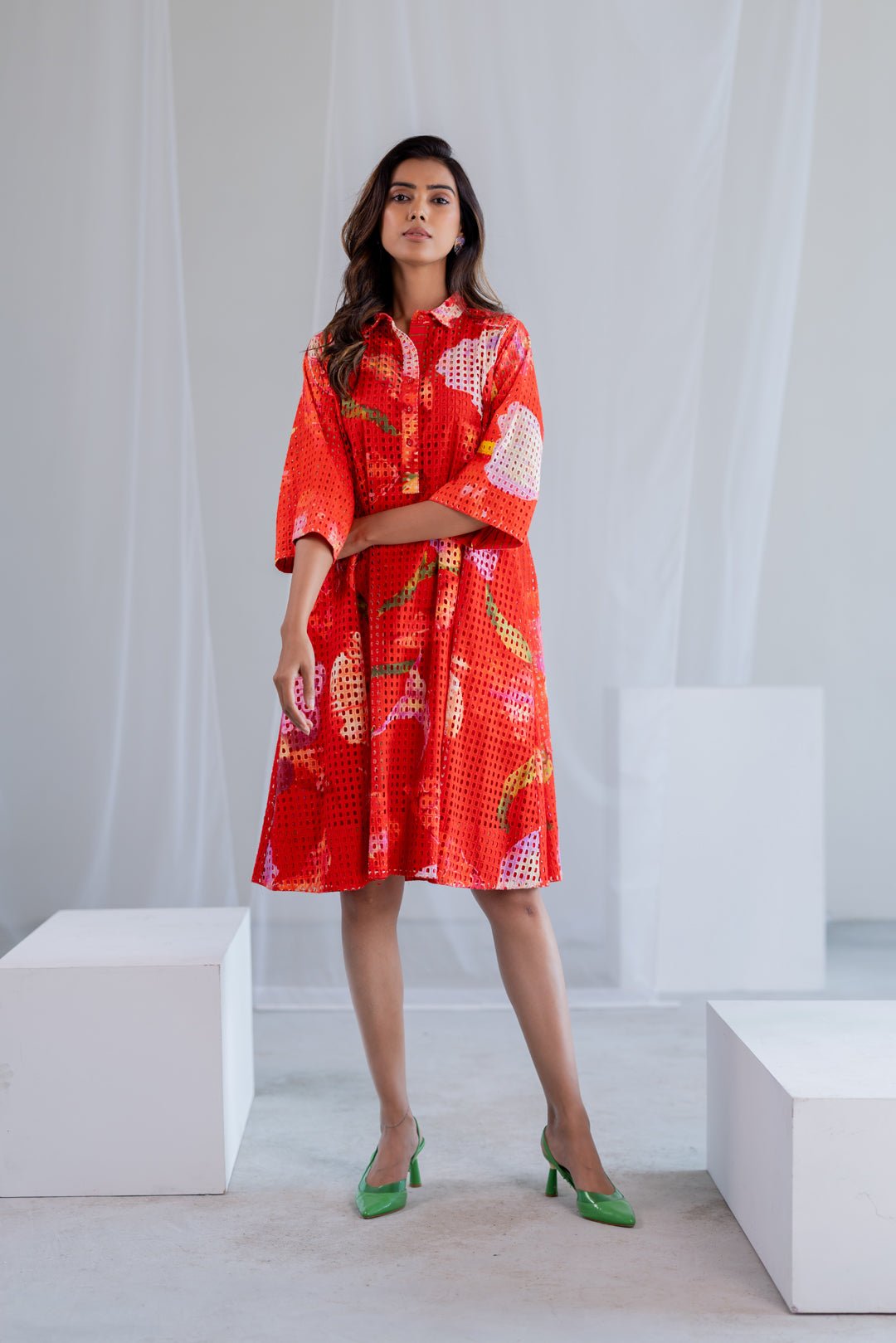 Vermilion Orchids Dress - CiceroniDressesSilai Studio