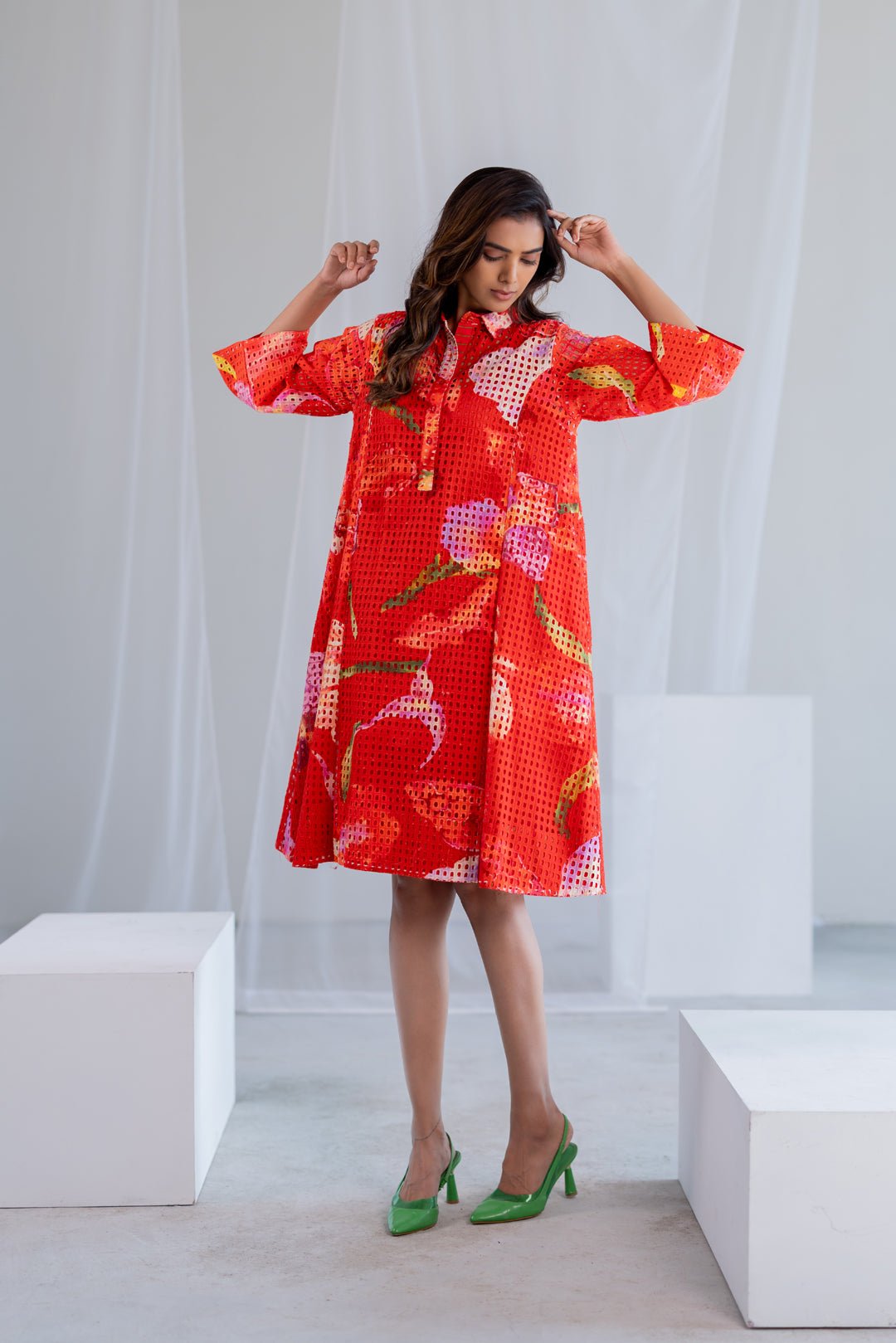 Vermilion Orchids Dress - CiceroniDressesSilai Studio