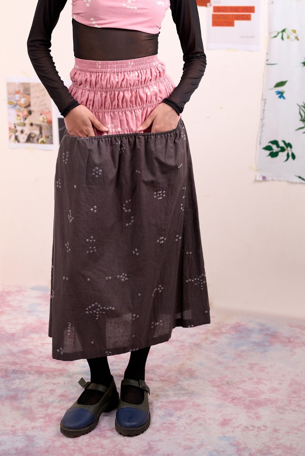 Vine Bandhani Skirt - CiceroniSkirtsDoodlage