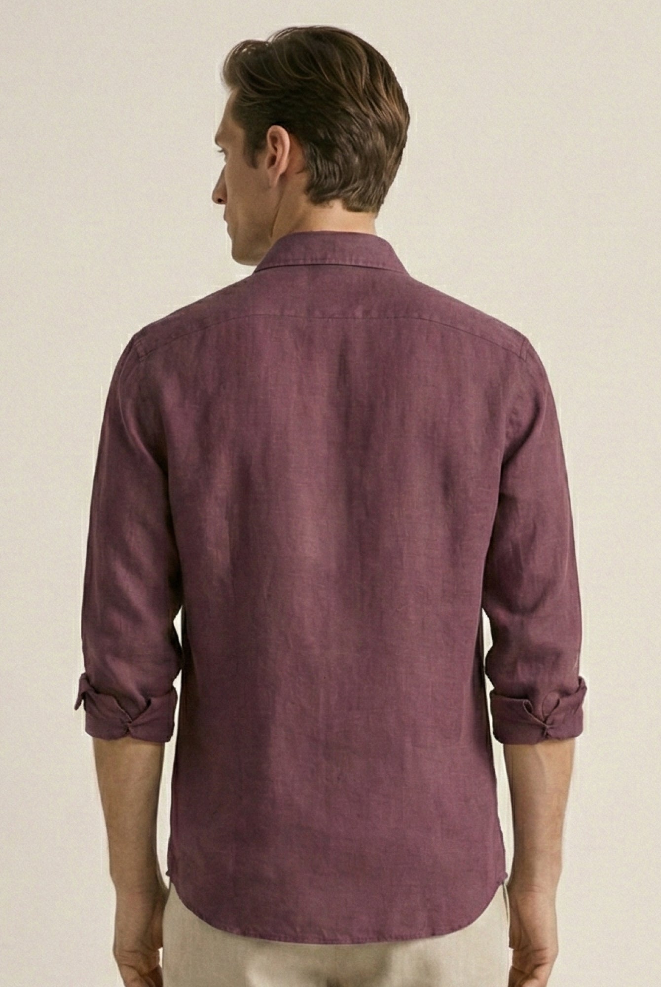 Vintage Plum 100% Pure Linen Shirt - CiceroniMen Shirtsbhrāta