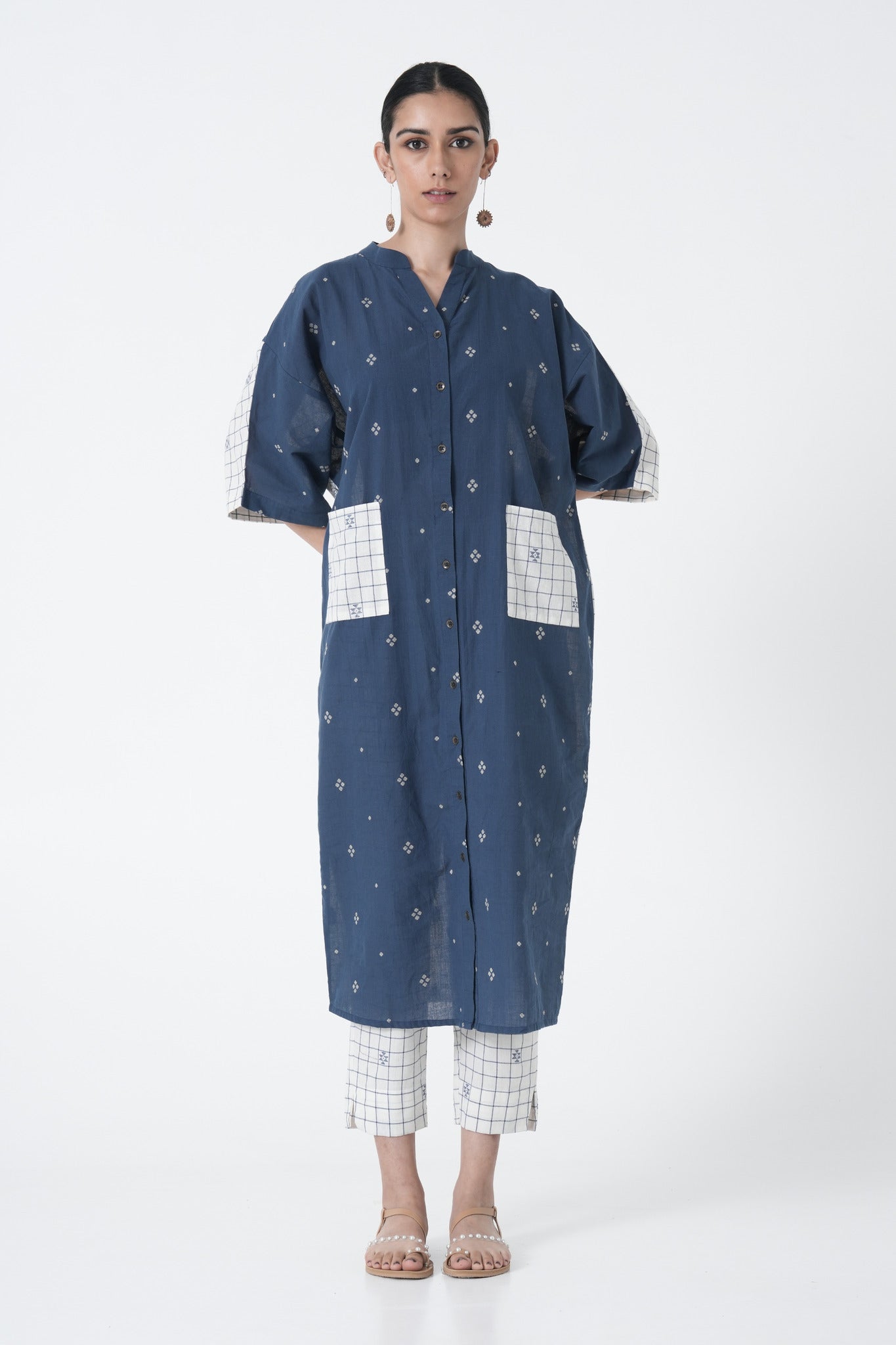 Vintage Tunic - Blue - CiceroniKurtaThe Kaatn Trail