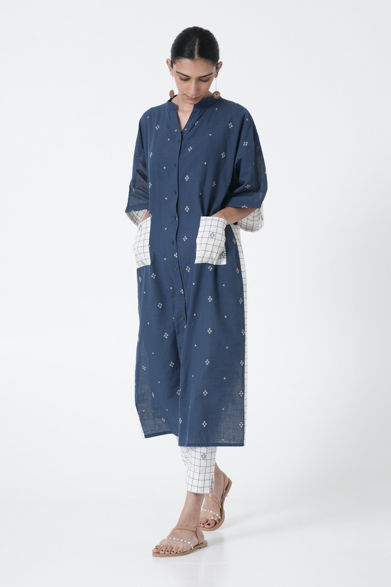 Vintage Tunic - Blue - CiceroniKurtaThe Kaatn Trail