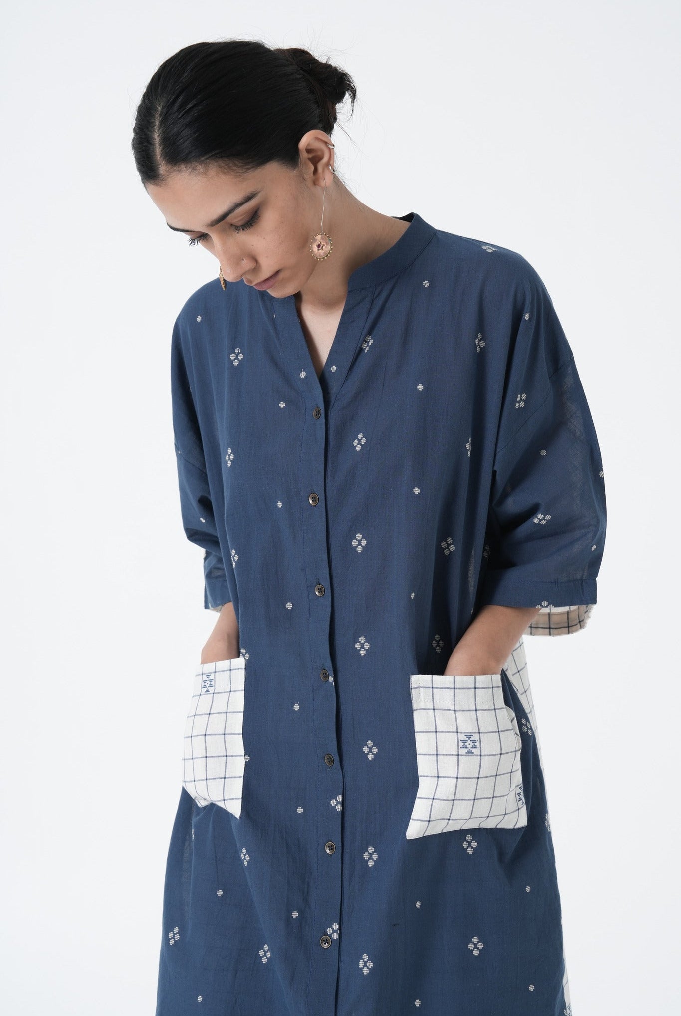 Vintage Tunic - Blue - CiceroniKurtaThe Kaatn Trail