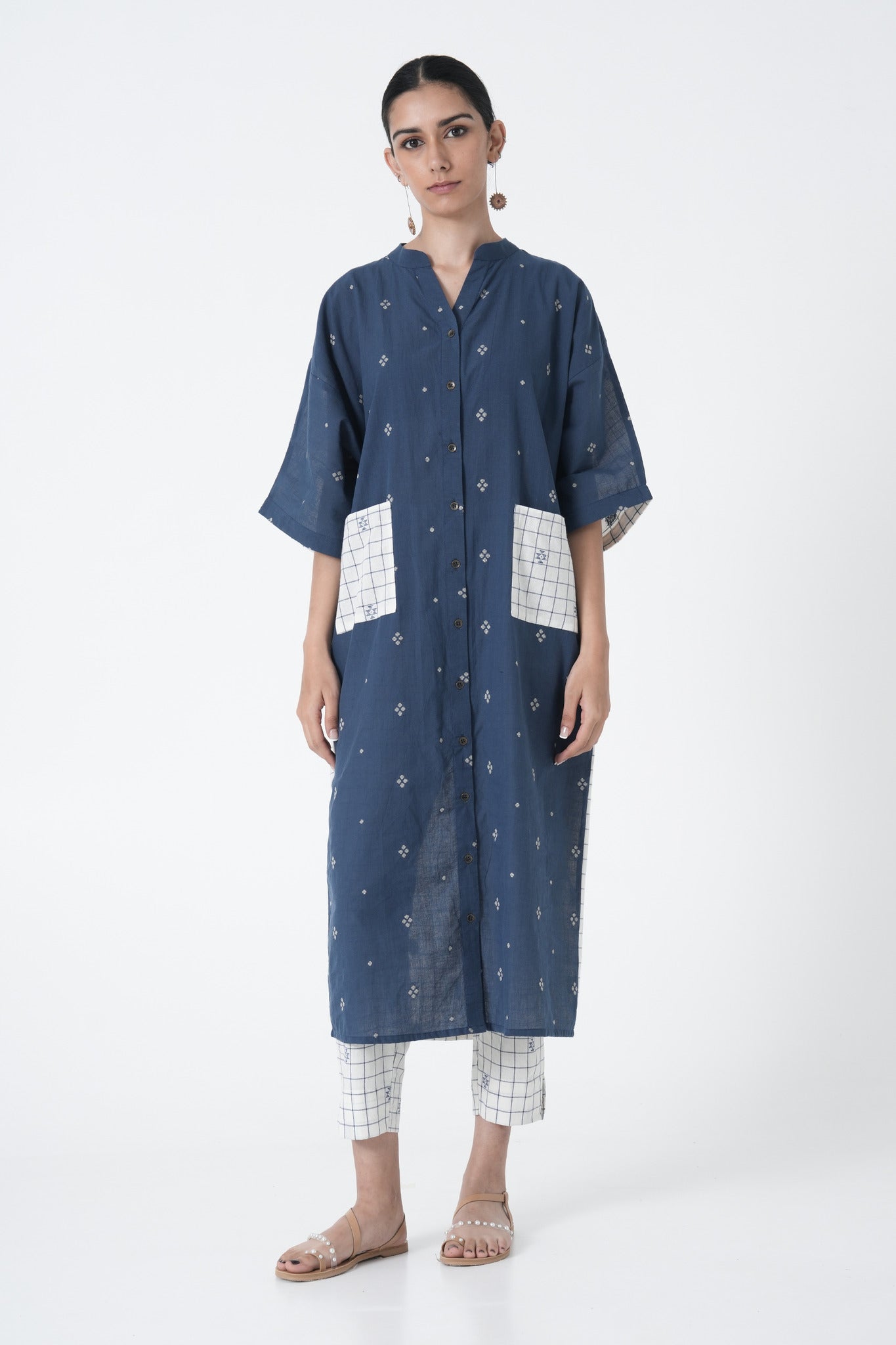 Vintage Tunic - Blue - CiceroniKurtaThe Kaatn Trail